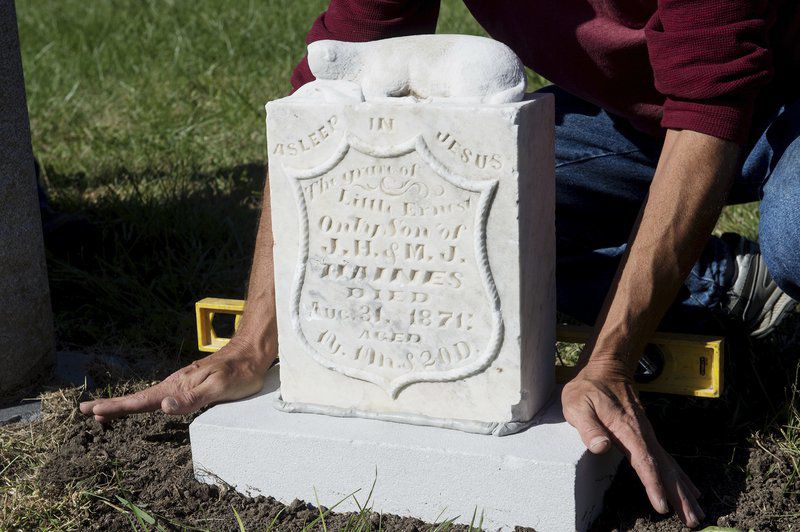 Preservation committee restores gravestone to one of Carthage’s oldest cemeteries